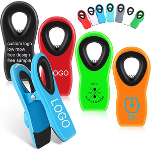 批发促销商务礼品纪念品定制印刷标志塑料冰箱冰箱磁铁纸夹夹 - Product Image 1