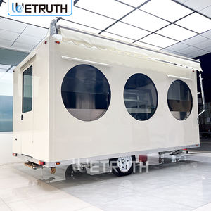 Мобильный фудтрак из нержавеющей стали с сертификатом CE для фестивального кейтеринга, современный квадратный фудтрак - Product Image 5