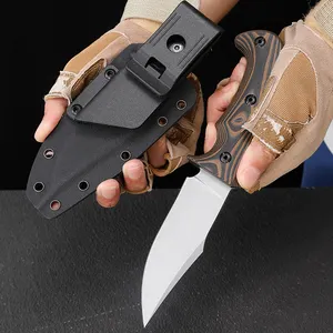 Di alta qualità G10 manico fisso in acciaio inox lama coltello sopravvivenza all'aperto coltelli da caccia