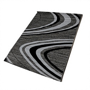 Tapis moderne en polyester pelucheux, résistant aux taches, fabriqué à la machine, à poils longs, motif puzzle, pour usage commercial, ensemble de tapis Adiva, style africain - Product Image 1