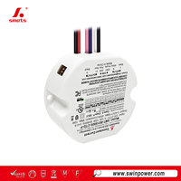 Driver LED à courant constant 20W, sans stroboscope, petit, circulaire, 5 en 1, Triac 0-10V, dimmable, pour éclairage encastré commercial