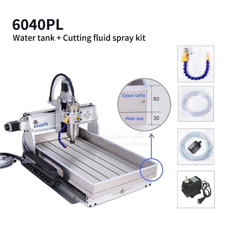 6040 4 Axis CNC Router Engraving Carving Machine 6040PL Square Rail 2 ...
