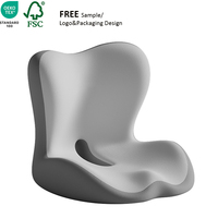 Ensemble de coussin de soutien lombaire et de coussin de siège de voiture en mousse à mémoire de forme pour le coccyx, personnalisable, pour chaise de bureau orthopédique