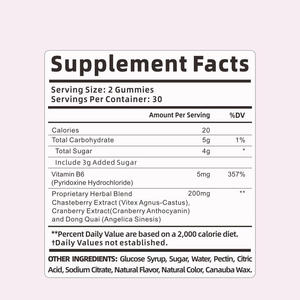 Gomitas PMS Personalizadas OEM/ODM, Fórmula Herbal para Adultos para Equilibrar las Hormonas y Aliviar las Molestias Menstruales, No Apto para Mujeres Embarazadas - Product Image 6
