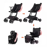 Poussette bébé pliable compacte 2-en-1 de luxe légère SUNNUO en gros avec auvent pliant