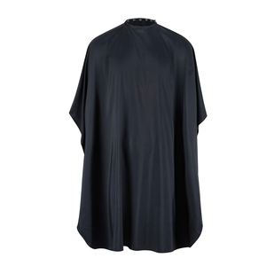 Cape de coiffeur jetable imperméable avec logo personnalisé, taille ajustable, anti-adhésive, de haute qualité, noire - Product Image 1