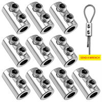 1.5/2/3mm câble métallique en acier pince de câble pinces en cuivre en métal outils de fronde en acier inoxydable accessoires de fixation