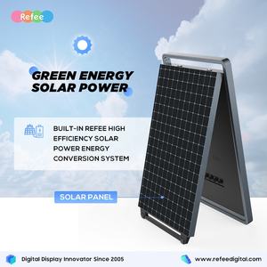 सौर पैनल निविड़ अंधकार डिजिटल पोस्टर Foldable पोर्टेबल एलसीडी विज्ञापन स्क्रीन सौर बैटरी संचालित आउटडोर डिजिटल साइनेज - Product Image 2