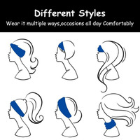 Bandeaux en coton personnalisés pour spa et sport, accessoires de coiffure élastiques unis, bandeaux élastiques personnalisables de couleur unie