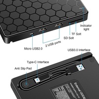 2022 nouveau lecteur DVD mince USB 3.0 et type-c Portable Hub lecteur optique dvd8X CD24X lecteur CD duplicateur DVD externe graveur