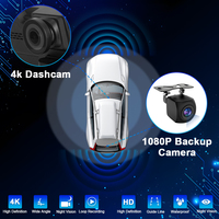 Écran portable sans fil 11,26 pouces Apple CarPlay Android Auto avec caméra embarquée double objectif, navigation GPS, Wi-Fi intégré et aide au recul