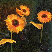Haute qualité cour extérieure décoration de noël LED Simulation soleil fleur pelouse lampe solaire tournesol fleur lumière