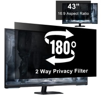 Protection des yeux, anti-espionnage, anti-lumière bleue, filtre d'écran de confidentialité bidirectionnel, anti-UV pour moniteur de bureau Samsung 43 pouces 16:9