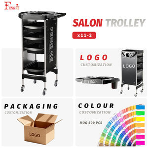 Équipement <span class=keywords><strong>de</strong></span> spa en gros X11-2 Chariot <span class=keywords><strong>de</strong></span> salon <span class=keywords><strong>de</strong></span> coiffure gris clair Panneau composite en aluminium pour salon <span class=keywords><strong>de</strong></span> beauté Coiffeur - Product Image 2