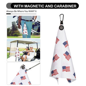 Serviette de golf magnétique personnalisée avec logo imprimé, serviettes de golf en microfibre gaufrée, serviette de golf magnétique - Product Image 3