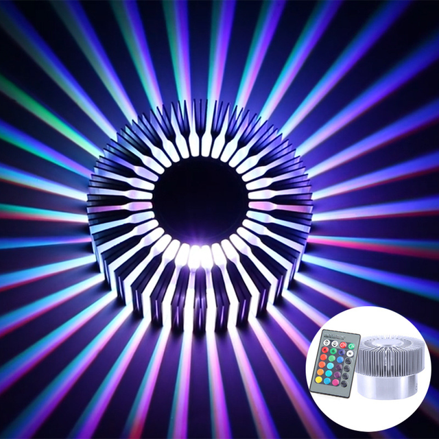 Modern Minimalist Indoor Living Room Bedroom Ceiling Light 3w Led Spot Rgb Downlight Wall Mounted Led Wall Lamps