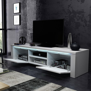 Support de base de console de télévision de luxe robuste Conceptions d'unités murales en bois massif avec support de télévision élégant pour salle à manger <span class=keywords><strong>TV</strong></span> - Product Image 6