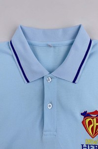 Logo personnalisé zéro taux de rétrécissement de l'eau plaine hommes Polo T-shirts avec logo Polo en coton - Product Image 3