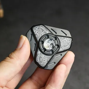 Spinner de doigt EDC Mecha élégant, jouet anti-stress en métal à manivelle portable pour usage quotidien, soulagement TDAH, cadeaux pour adultes, pour les 14-18 ans - Product Image 4
