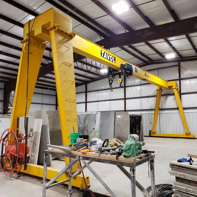 Konversi Frekuensi Penuh 20 Ton Pengangkat Tunggal Girder Hook Gantry Crane