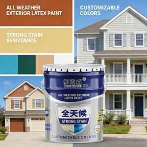 Bunkerway BKW RW1 Exterior Wall <b>Paint</b> Waterproof UV Resistant Acrylic Latex Household Brush Cement Wall <b>Coating</b> Indoor Outdoor - Product Image 1