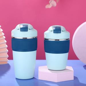 Simple and Fashionable Coffee Cup with Heat-resistant Cup Sleeve and Straw Made of Stainless Steel <b>Mug</b> - Product Image 4