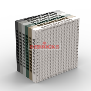 บล็อกต่อ BEBRICKS ชุดประกอบหมายเลข 65803 แผ่นฐานตัวต่อขนาด 16x16x1 1/3 ของเล่นโมเสค <span class=keywords><strong>ชิ้น</strong></span><span class=keywords><strong>ส่วน</strong></span>สร้างสรรค์ - Product Image 3