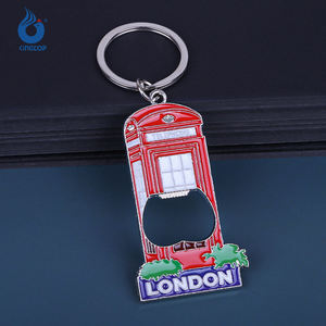 漫画風ロンドン電話ボックス ビッグベン 亜鉛合金 環境に優しい 2-in-1 記念品 ビール/ワインオープナー キーホルダー イギリス旅行観光客向け - Product Image 6