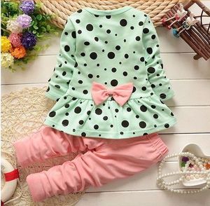 2020 de moda de punto niños largo conjuntos de 2 piezas conjunto de ropa de otoño ropa de bebé niñas conjuntos de ropa - Product Image 1