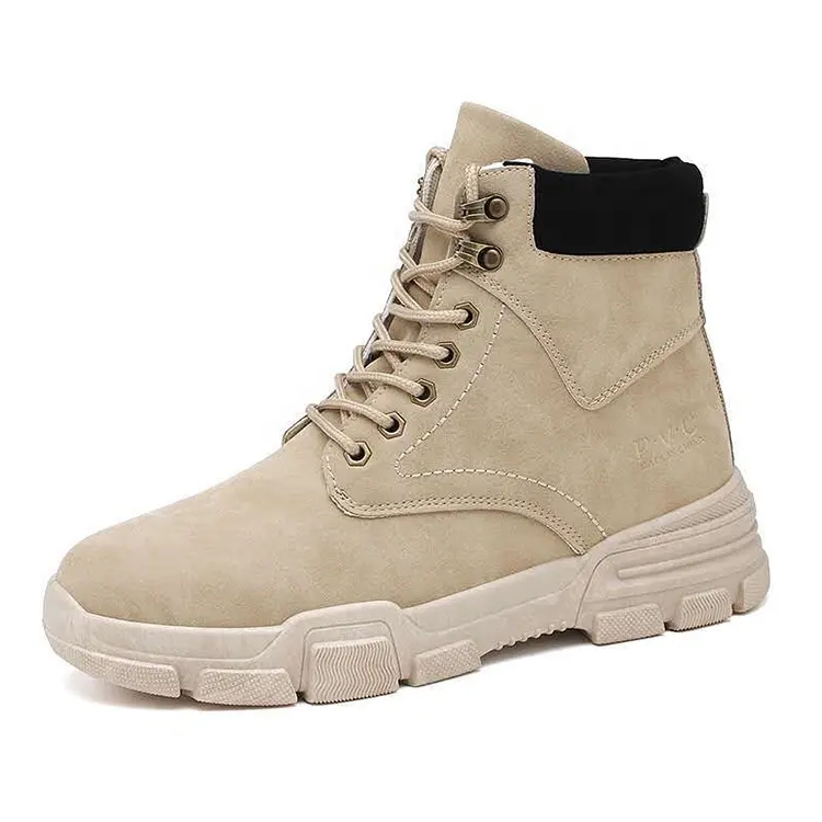 Spring And Autumn Men's Shoes Boots Waterproof Leather High Top Boots Of high leg