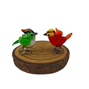 Aanpasbare lampwork Murano glazen vogels figuurtjes - handgemaakt cadeau voor huisdecoratie - Product Image 4