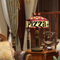 Lampe de table Tiffany style moderne, vintage, unique et magnifique, en verre teinté, pour restaurant Pizza Hut, sans droits de douane