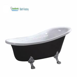 Baignoire ovale autoportante en acrylique, peut se poser sur <span class=keywords><strong>les</strong></span> <span class=keywords><strong>pieds</strong></span>, avec robinet, pour le style français, noir - Product Image 1