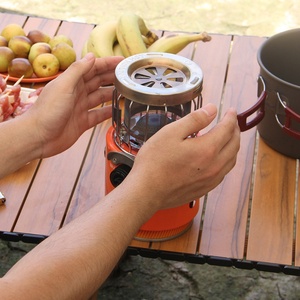 Calentador de Gas para Acampar al Aire Libre, Estufa Portátil de Acero Inoxidable Resistente al Viento para Hacer Té, Hervir <span class=keywords><strong>Agua</strong></span>, Calentar Tiendas de Campaña y Pescar - Product Image 3