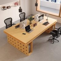 Bureau d'étude en contreplaqué de bouleau, moderne et minimaliste, multifonctionnel, pour ordinateur, poste de travail, réunion, bureau à domicile