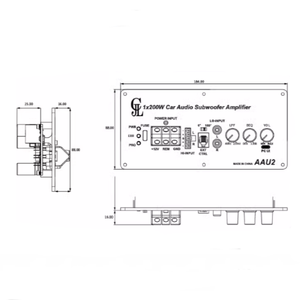 Modificación de audio ultrafina para coche DSP sintonización de ordenador de nivel alto y <span class=keywords><strong>bajo</strong></span> AAU2 200W coche Clase <span class=keywords><strong>D</strong></span> amplificador de alta potencia - Product Image 3