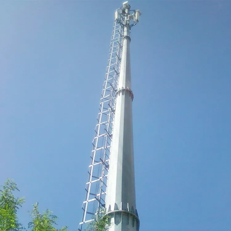 High Quality Galvanized Telecommunication Steel Radio Monopole Tower Manufacturer