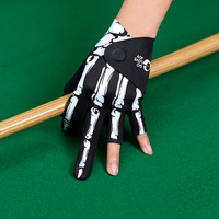 Gants de billard sans doigts magnétiques pour hommes XG94, accessoires pour joueurs de billard, confortables, doux, légers, gants de snooker