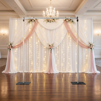Système de tringles et de rideaux robustes / Support de toile de fond réglable / Cadre d'affichage pour événements et mariages