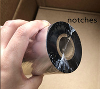 Cinta de Resina 110 x 74 110 x 300 para Impresora de Códigos de Barras, Cinta de Transferencia Térmica de Cera/Resina TTR con Muescas