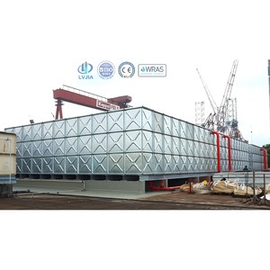 Réservoir d'eau agricole en acier pressé galvanisé à chaud, base en béton, connexion par vis, capacité de 30 000 <span class=keywords><strong>litres</strong></span>, garantie d'un an - Product Image 1