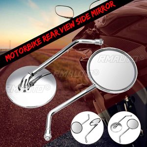 Espejo Retrovisor Lateral Redondo de 22 mm (7/8 Pulgadas) para Motocicleta, Estilo Retro para Harley Davidson Sportster Ryca Motors - Product Image 1