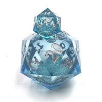 D20 noyau liquide géant résine dés polyèdre 55MM jeu de société personnalisé dés RPG Dragon City accessoires tranchant couleur