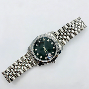 שעון יהלומים יוקרתי לשני המינים כתר מכני אוטומטי Para Hombre באיכות גבוהה 904L נירוסטה קריסטל ספיר עמיד למים - Product Image 6