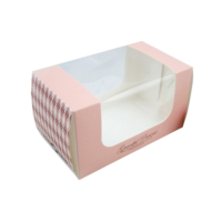 Boîte de beignets transparente japonaise prête à emballer le code QR