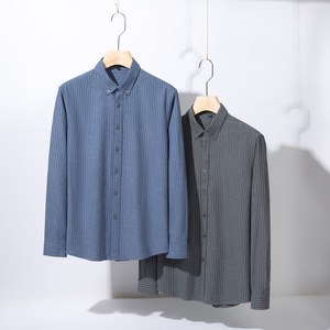 Camisa <span class=keywords><strong>de</strong></span> cuello vuelto <span class=keywords><strong>de</strong></span> algodón 100% transpirable antibolitas y color anticontracción personalizable para <span class=keywords><strong>la</strong></span> temporada <span class=keywords><strong>de</strong></span> primavera - Product Image 2