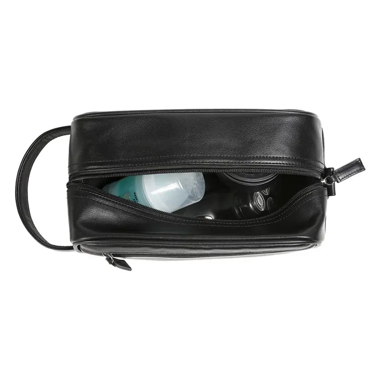 Tùy Chỉnh Chuyên Nghiệp Người Đàn Ông Của Mỹ Phẩm Túi Du Lịch Dopp Kit Trang Điểm Tổ Chức Cạo Râu Túi Sang Trọng PU Da Túi Vệ Sinh Cá Nhân Cho Nam Giới