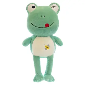 Schönes Werbe geschenk Big Eyes Soft Toys Kuscheltier Plüsch Frosch puppe mit langen Beinen