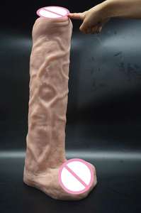インドから直送現実的なポータブル大人の大人のおもちゃソフトTPR女性自慰行為者吸引カップ付き環境に優しいディルド女性用 - Product Image 4