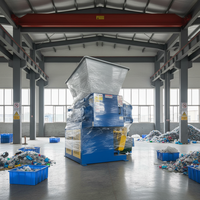 Broyeur de plastique à un seul arbre pour le recyclage des déchets PE PP HDPE LDPE